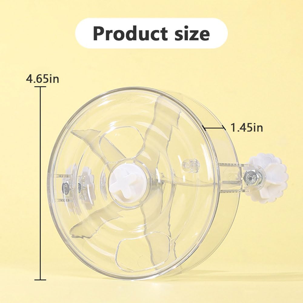 Transparent Rotating Anti Spill Parrot Feeder Bowl Cage Mounted Foraging Toy for Cockatiel Budgies Lovebirds Small Medium Parrots