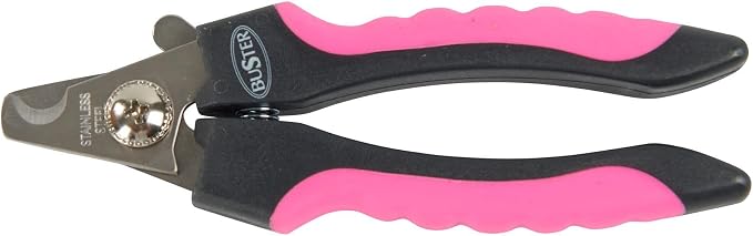 Kruuse Buster Professional Dog Nail Clipper – Small Size – Safe & Easy Pet Nail Trimmer for Small Dogs & Cats – Sharp Stainless Steel Blades, Non-Slip Handle, Safety Guard – Vet-Recommended