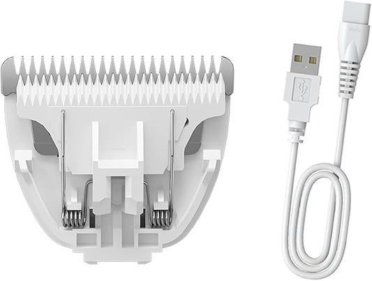 Charging Cable & Standard Size Blade Replacement for Pet Hair Grooming Clipper for Dogs & Cats