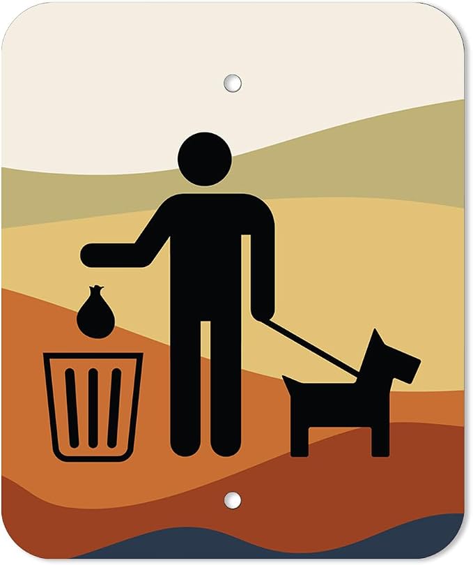 Zero Waste USA - DISPENSE-ART™ Roll Bag Dispenser & Sign - Desert Landscape | UV-printed roll bag dispenser & matching sign, 400 bags, 25% more storage, mounts to walls, posts & fences