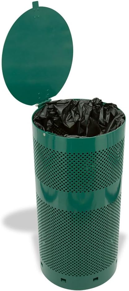 ZERO WASTE USA - Aluminum Low Profile Dog Waste Station, Gloss Green | 5' low-profile aluminum station with 400 roll bags, 25 liners, rust-proof construction, blends into parks and landscapes