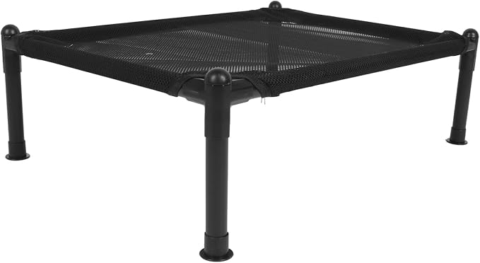 Elevated Dog Bed, Raised Dog Bed with Steel Frame and Breathable Mesh, All - Season Outdoor Dog Bed for Camping Park Backyard, Includes 4 Non - Slip Mats and Tube Covers (Large Size)