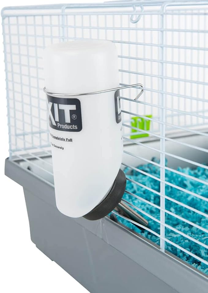 Lixit Wide Mouth BPA-Free Cage Water Bottles for Rabbits, Ferrets, Guinea Pigs, Rats, Chinchillas, Hamsters, Mice, Hedgehogs, Gerbils and Other Small Animals. (Translucent, 8 Ounce)