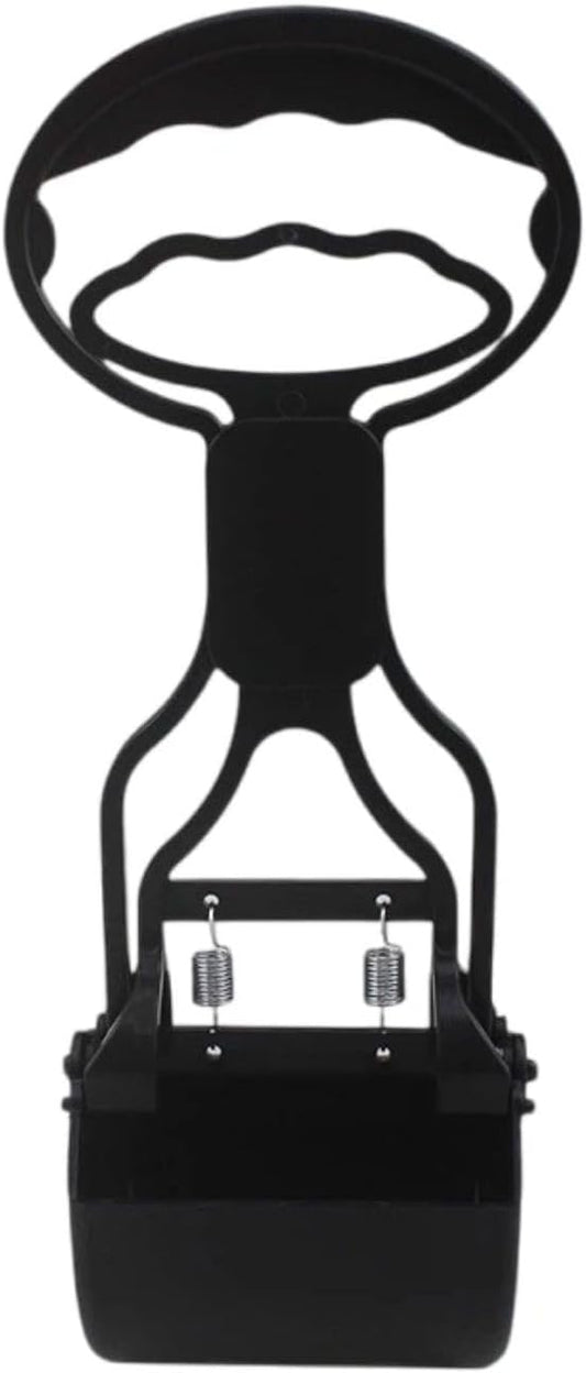 Stop Bending Over: Ergonomic Dog Scooper Pooper with Strong Bite Force, Easy Pick Up Pooper Scooper Tool for Lawn and Gravel, Assorted Sizes (Small 11in Black)