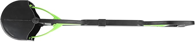 Pet Poop Scoop, Long Handle Jaw Scooper with Foldable Design, Heavy Duty Plastic, Nonstick Surface, Dog Waste Picker for Grass Lawn, Indoor Outdoor (Green Black)