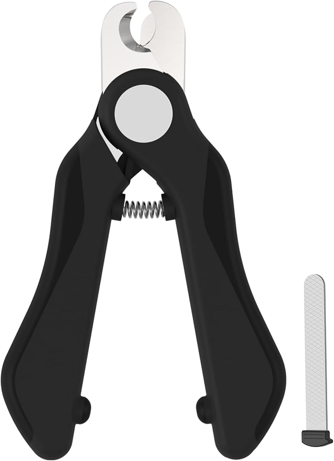 Swihauk Heavy Duty Dog Nail Clippers and Trimmers, Professional Pet Nail Clippers with Nail File for Dogs Cats Small Animal, Claw Clippers with Safety Guard to Prevent Over-Cutting, Black