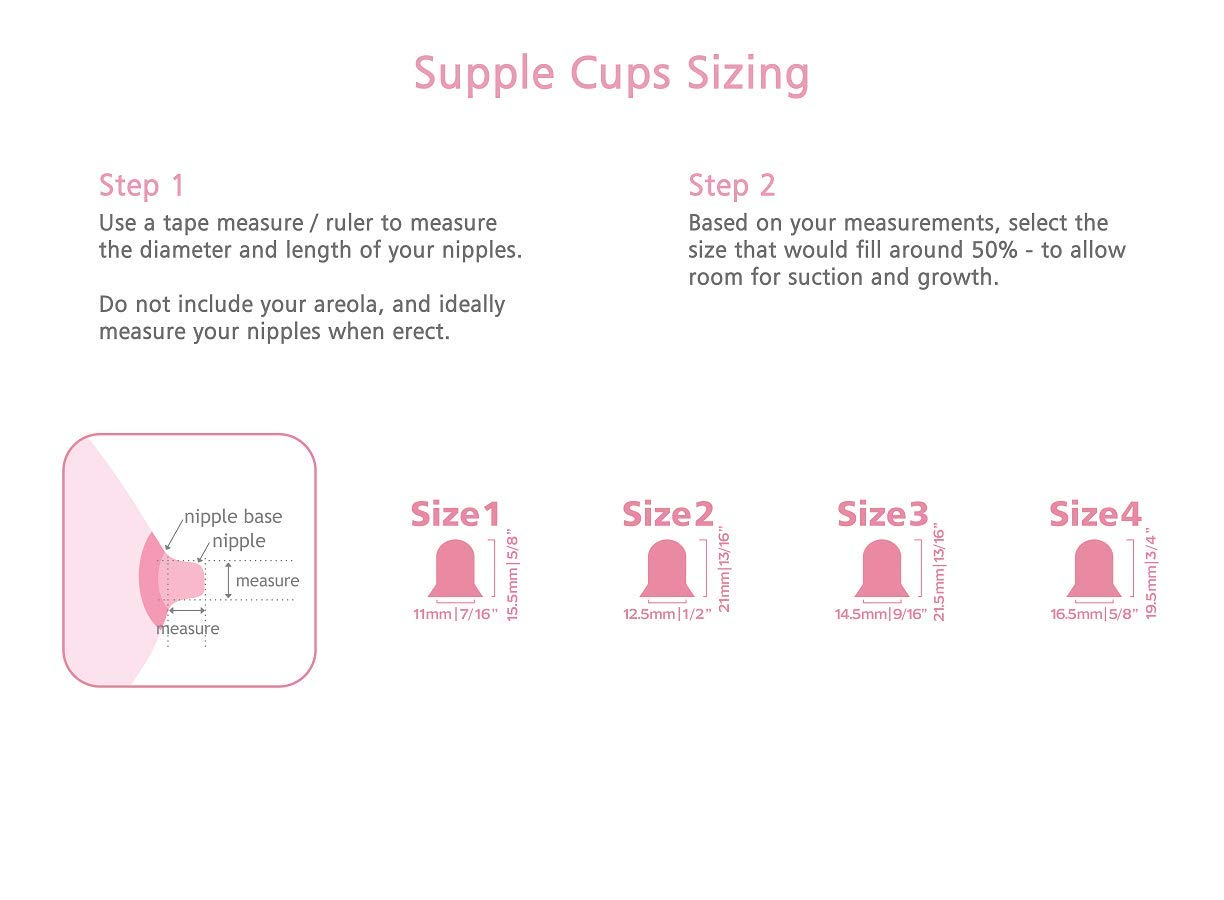 Supple Cups for Flat, Shy and Inverted Nipples (Size 4)