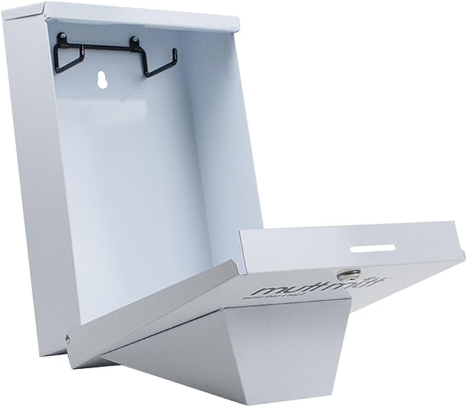 Mutt Mitt® Rustproof Commercial Grade Aluminum Low Profile Dog Waste Station with 400 Dog Waste Bags (No Sign) (White/Black - 2-Ply Bags)