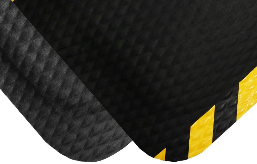 American Floor Mats Hog Heaven 5/8 inch Black & Black Border 3' x 12' Nitrile Backed Anti-Fatigue Comfort Mat