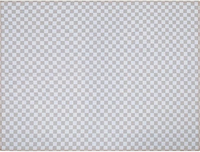 Lovewag Cat Litter Mat, Litter Box Mat, Taupe Checkers, 36x48, 2 Pack | Washable litter mat cover, kitty litter mat & cat mat for litter box, litter trapping mat, prevents tracking, multi-cat
