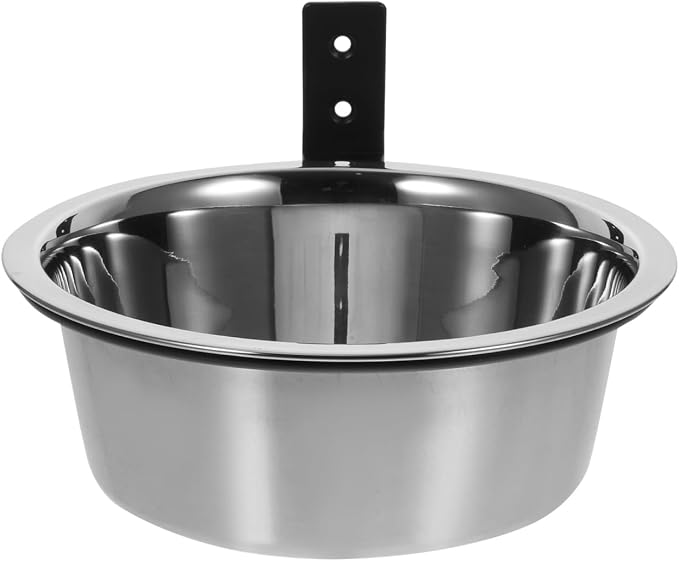 ULTECHNOVO Wall Mounted Dog Bowl Elevated Dog Bowl for Food & Water 8.26 X 8.26 X 2.95 in Stainless Steel Pet Feeding for Indoor Outdoor Use Easy Clean for Medium Large Dogs