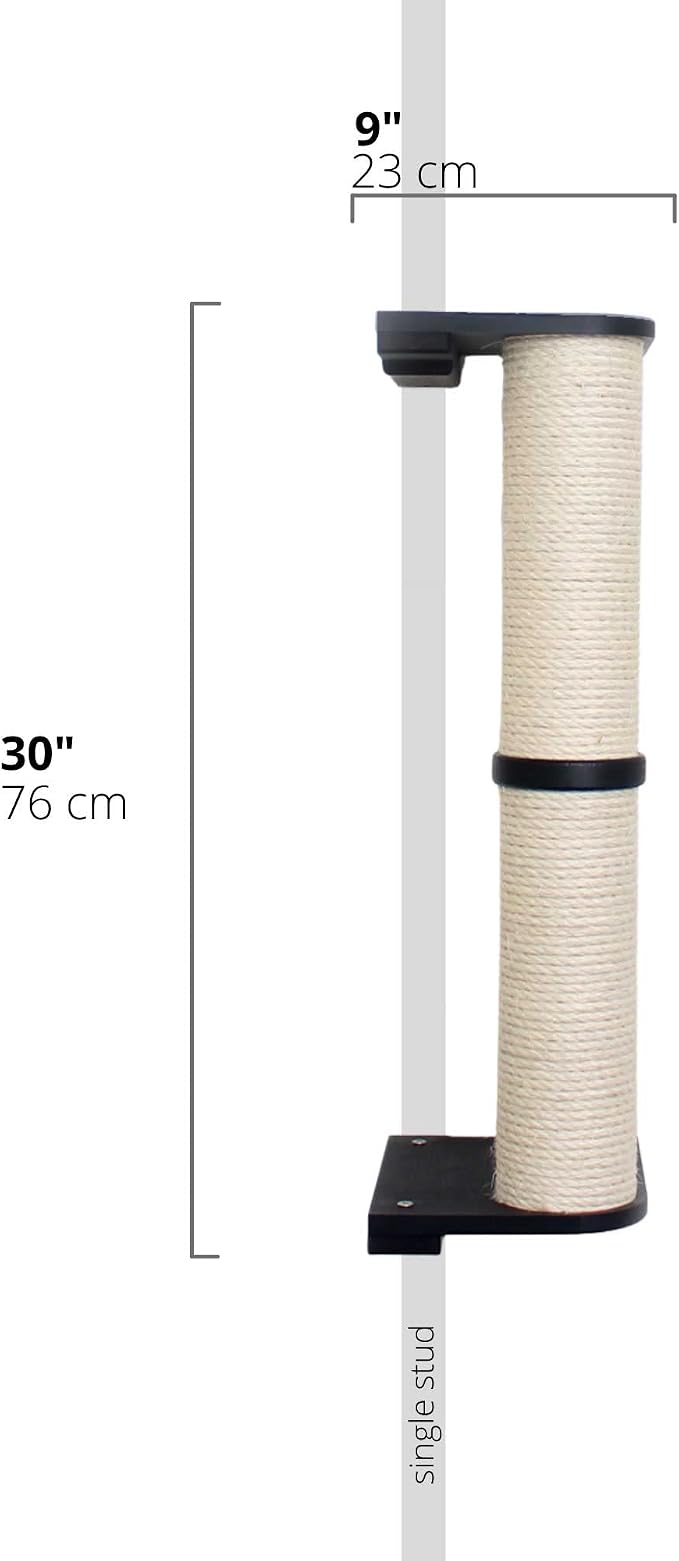 Catastrophic Creations Cat Scratching Post – 2-Tier Cat Wall Scratcher - Bamboo and Sisal Cat Scratcher Post – Durable Cat Scratching Posts for Indoor Cats – Modern Cat Furniture