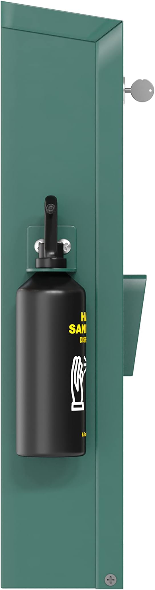 EMMA + OLIVER Locking Dog Waste Bag Dispenser | Locking Dispenser, Glow in the Dark Sign, Hand Sanitizer Bottle and Rain Guard, 400 Pull Out Header Bags Included