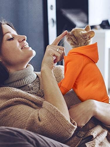 6 Pieces Dog Hoodie Dog Clothes Sweaters with Hat, Pet Winter Clothes Warm Hoodies Coat Sweater for Small Dogs Chihuahua(S)