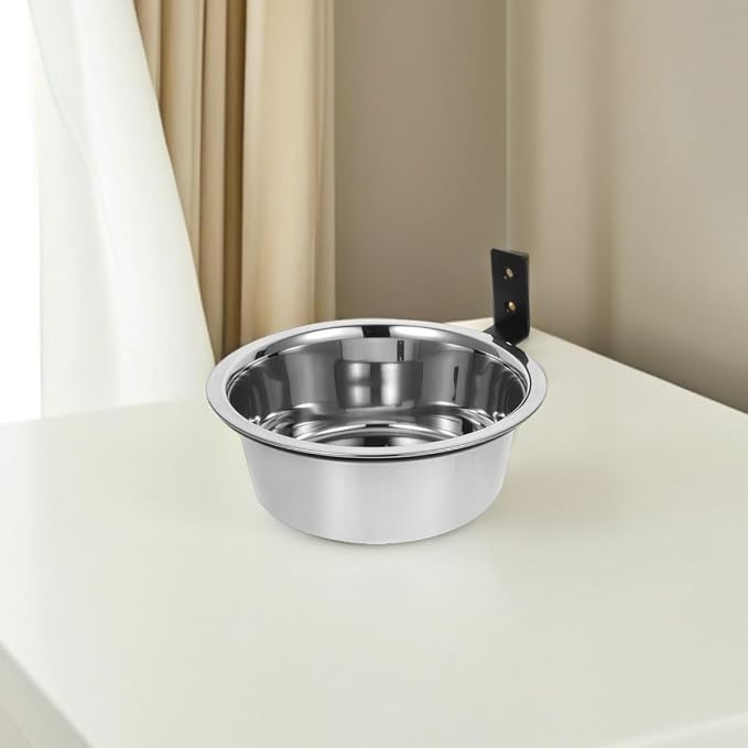 Raised Dog Bowl Set Wall Mounted Elevated Pet Feeder with 8-inch Stainless Steel Bowls for Large Dogs and Puppies Outdoor Feeding Station