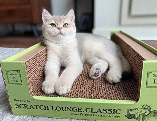 The Original Scratch Lounge XL - Worlds Best Cat Scratcher - Includes Catnip