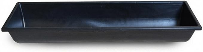 Livestock Container Feed Basin Trough Bin Heavy-Duty Engineer Plastics with Open Top for Fast Access and Low Profile Smooth Finish for Quick Wash and, Black, Standard