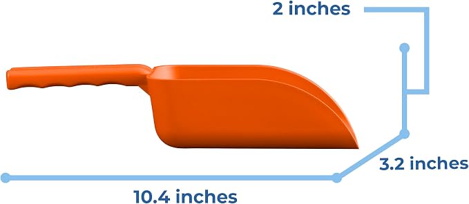 Vikan Remco 63007 Color-Coded Plastic Hand Scoop - BPA-Free Food-Safe Kitchen Utensils, Restaurant and Food Service Supplies, 16 oz, Orange