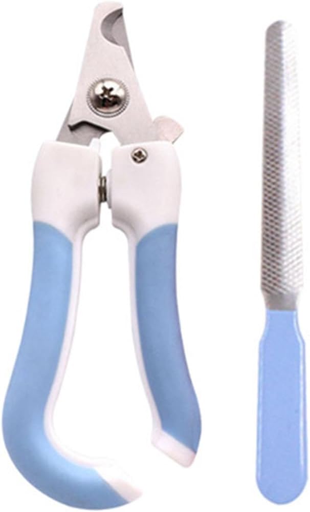 Dog & Cat Nail Clippers and Trimmers-with Safety Guard to Avoid Overcutting, Free Nail File, Razor Sharp Blade-Professional Grooming Tool for Pets