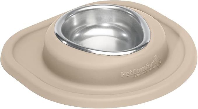 WeatherTech Single Low Pet Feeding System - Heavy-Duty Dog & Cat Food/Water Bowl - 8 oz (1 Cup) Tan (SL0801TN)