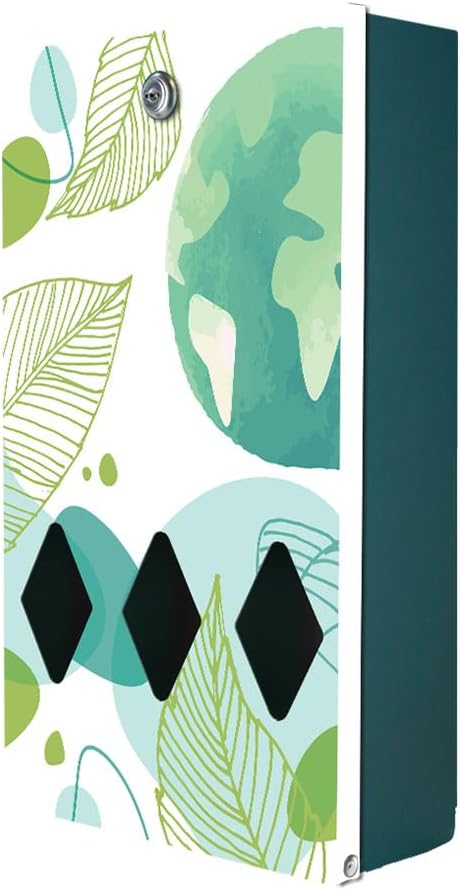 ZERO WASTE USA - Dispense-Art™ Low Profile Dog Waste Station - Watercolor | UV-printed aluminum low-profile station with 400 bags, 25 liners, 25% larger dispenser, rust-proof commercial design