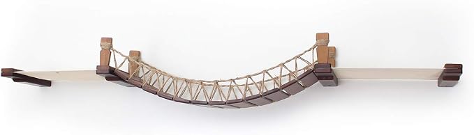 CatastrophiCreations The Cat Mod - Wall-mounted Cat Bridge with Fabric Lounger for Cats