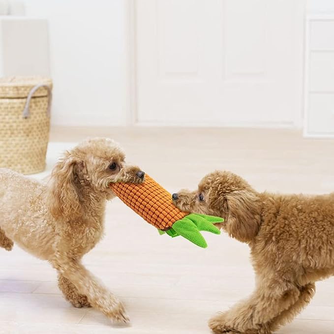 AWOOF Pet Snuffle Mat for Dogs, Interactive Feed Game for Boredom, Encourages Natural Foraging Skills for Cats Dogs Bowl Travel Use, Dog Treat Dispenser Indoor Outdoor Stress Relief (Orange)