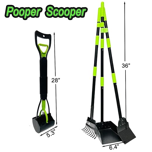 Dog Poop Trash Can Outside 20L with Pooper Scooper & 50 Waste Bags, Outdoor Dog Poop Trash Can for Backyard with Lid Odorless Waterproof Foot Pedal and Removable Inner Bucket