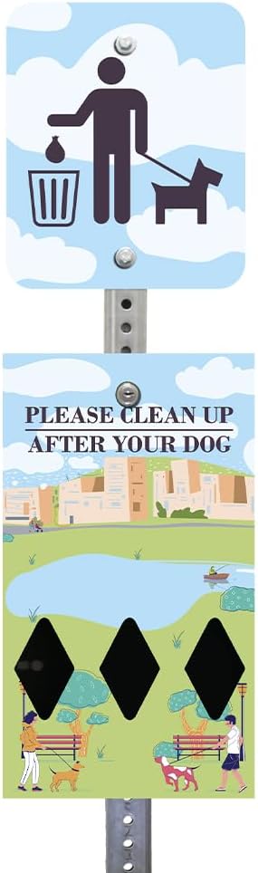 Zero Waste USA - DISPENSE-ART™ Mini Dog Waste Station - Dog Park Walk | UV-printed aluminum bag station with 400 bags, 25% larger dispenser, installs beside existing trash cans, 10-year warranty