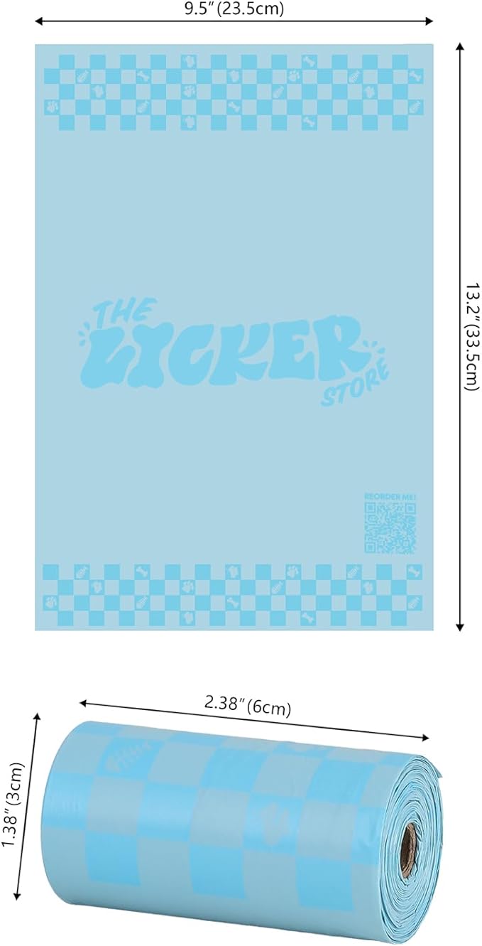 The Licker Store 13 in. x 9 in. Extra Thick Leak Proof Unscented Dog Poop Bags, Blue (540 Count, 36-Rolls)