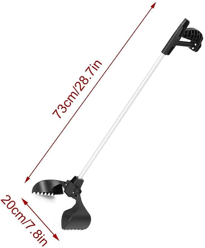ZJchao Dog Cat Waste Pick Up Tool, Scoop Jaw Pooper Scooper Dirt Picker Single Handed Heavy Duty Poop Scoop Dog Sanitary Waste Pickup Tool Large Size