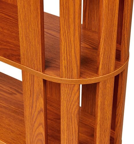 Tall Book Shelf Unit Combo, 5 Layer Storage Shelves Organizer, Modular Open Back Grid Bookcase for Home Office Decor, Dark Oak