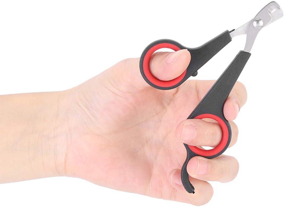 Animal Nail Scissors,Bird Nail Scissors,Beak Trimmer for Birds Pet Bird Small Animals Accessory Grooming Tool,Nail Scissors Clipper Black and Red