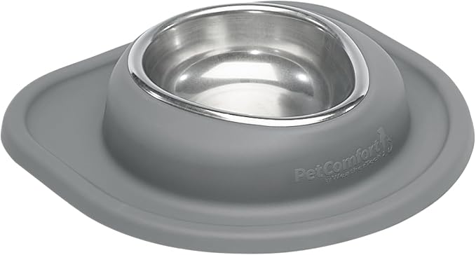 WeatherTech Single Low Pet Feeding System - Heavy-Duty Dog & Cat Food/Water Bowl - 16 oz (2 Cups) Dark Grey (SL1602DG)