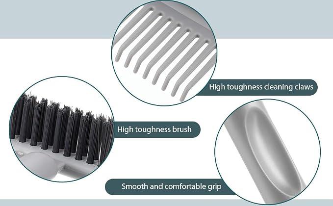 2-in-1 Hair Brush Cleaner & Remover Tool Brush Cleaning Tool Comb Cleaner Effective Hairbrush Cleaners Small and Portable for Travel Man Woman Home Salon Removing Hair Dust(Green)