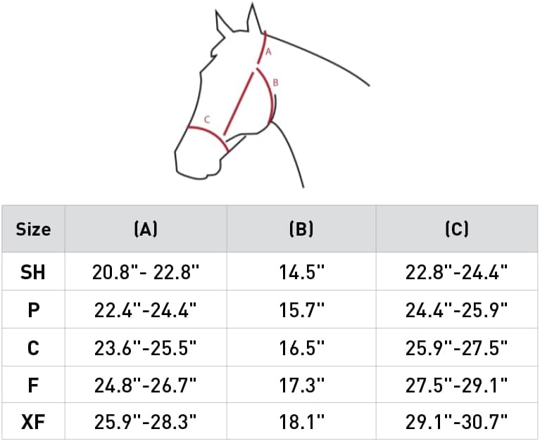 HORZE Kiel Adjustable Horse Halter with Fleece Padding - Dark Red - Cob