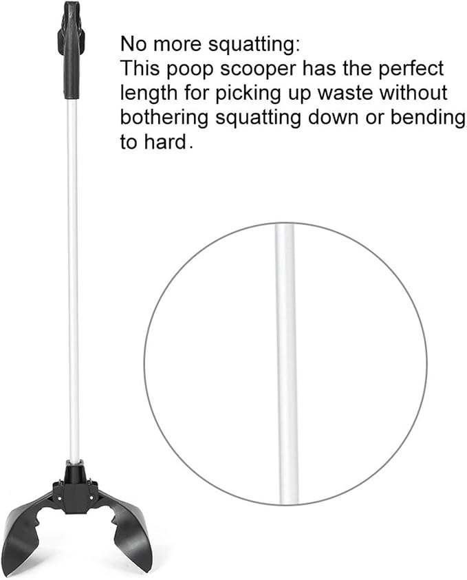 Pooper Scooper for Dogs Heavy Duty, Pet Dog Pooper Scooper for Grass Gravel Pick Up, Pooper Scooper Dog Poop Scooper for Large Dogs Heavy Duty