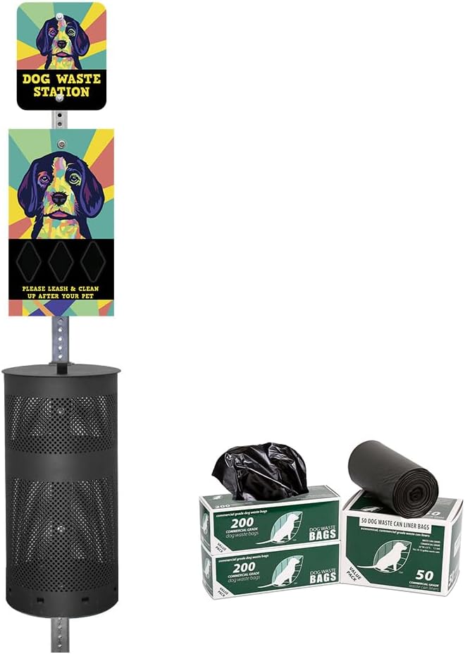 Zero Waste USA - DISPENSE-ART™ Dog Waste Station - Beagle | Commercial rust-proof aluminum station with UV artwork, 400 roll bags, 10-gallon can & 10-year warranty