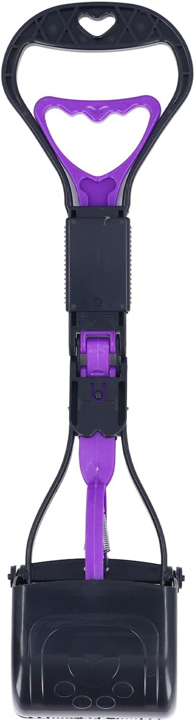 Qiilu Heavy Duty Dog Poop Scooper Multifunctional Portable Dog Poop Pick Up Tool Ergonomic Pooper Scooper for Pet Waste Removal