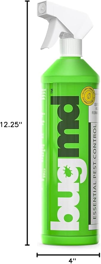 BugMD Empty Refillable Spray Bottle 32 oz for Pest Control Essential Oil Concentrate (Sold Separately), 3 Modes