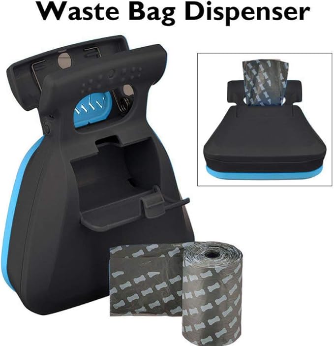 Dog Pooper Scooper, Portable Dog Poop Scooper with Waste Bags for Large & Small Dogs,Heavy Duty Dog Waste Cleaner,Dog Waste Pick Up,Easy to Use for Grass, Dirt, Gravel,Green,M