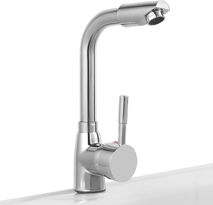 Plastic Utility Sink with 360° Swivel Hot and Cold Faucet Gray | 154 lbs Load Capacity, Equipped with Hose Hook Up, Includes Washboard, Bottom Storage Board, Suitable for Garages and Gardens