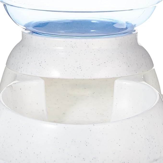 Amazon Basics Gravity Pet Food Feeder for Dogs and Cats, Easy to Clean, Easy to Fill, Removable Lid, 152fl.oz Capacity, Small