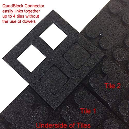 American Floor Mats - Extreme Rubber Gym Tiles - 1 Inch Thick Colorful Rubber Gym Tiles - Superior Shock and Sound Absorbing Tiles - 95% Dark Greys 25 Tile Pack (Covers 100 Sq Ft)