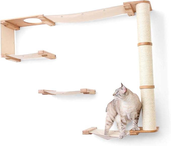 CatastrophiCreations Climb - Multiple-Level Cat Hammock & Climbing Activity Center - Wall-Mounted Cat Tree Shelves