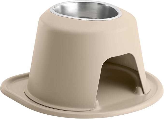 WeatherTech Single High Pet Feeding System - Raised Dog/Cat Bowl - 8" High Stand Tan (SH3208TNTN)