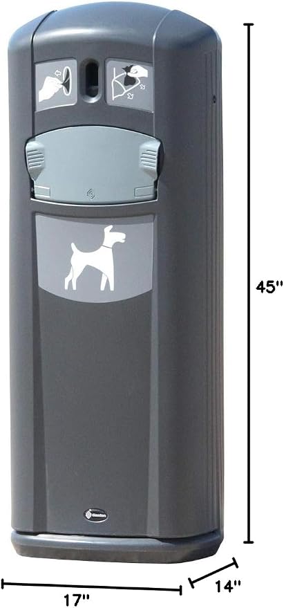 Retriever City Pet Waste Station (3 Colors) with Bag Dispenser & Ground Fixing Kit – 9 Gallon Dog Waste Disposal Station - Includes 1000 Dog Waste Pick Up Bags (Anthracite Gray)