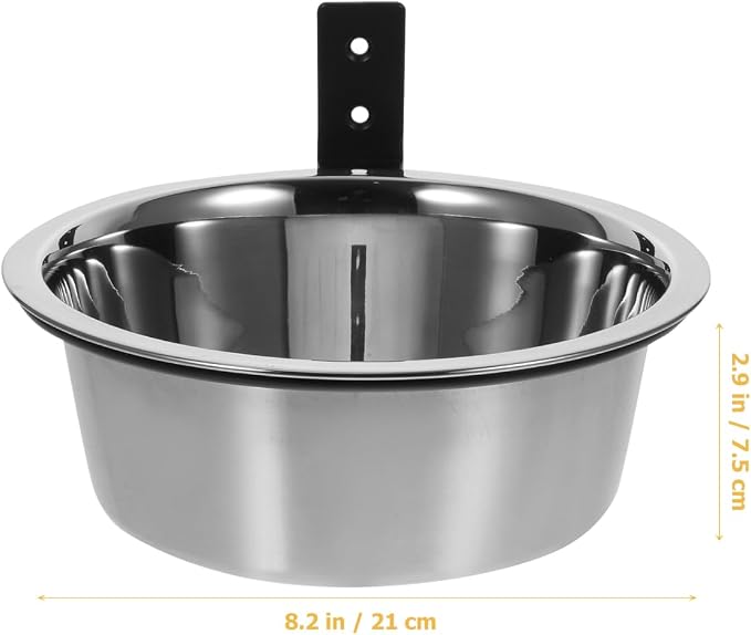 ULTECHNOVO Wall Mounted Dog Bowl Elevated Dog Bowl for Food & Water 8.26 X 8.26 X 2.95 in Stainless Steel Pet Feeding for Indoor Outdoor Use Easy Clean for Medium Large Dogs