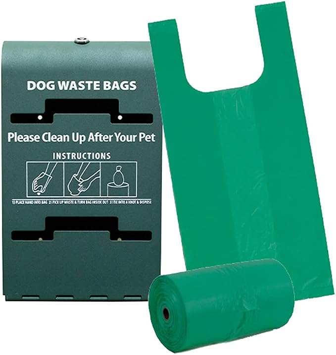 Standard Starter Dog Waste Station / Tie_Handle Roll (Matte Green)