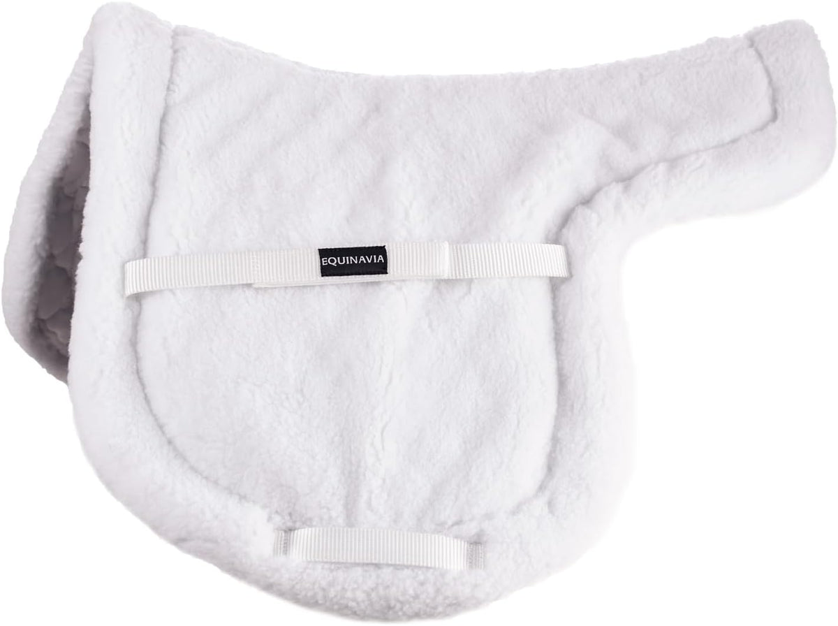 Equinavia Eidsvoll Close Contact English Saddle Pad | Horse Saddle Pad with Shock Absorbing Fleece Top | Hook & Loop Billet Straps, Secure Fit | Breathable for All Riding Styles